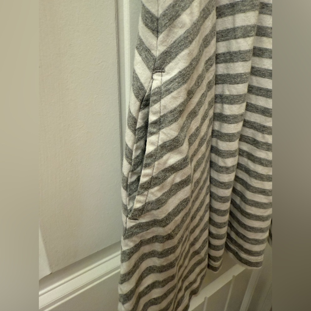 Striped Gray Kids Dress - Picture 3 of 3